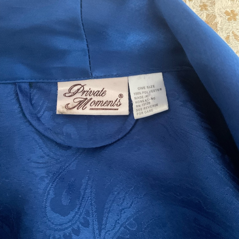 Elegant Blue Long Robe - Picture 4 of 4